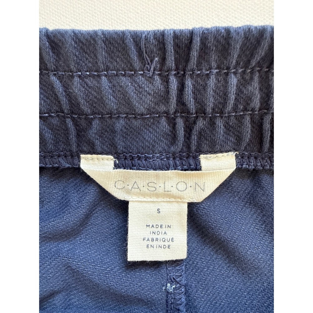 Caslon Women Navy Peacoat Cargo Pants Elastic Drawstring Waist CN468414MI Size S - Picture 8 of 10